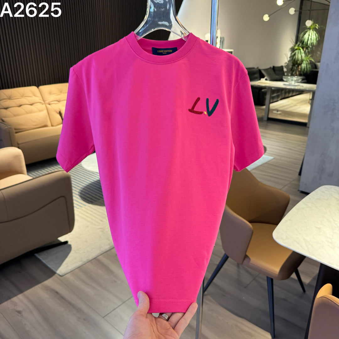 26 New Embroidered Letter Short Sleeve