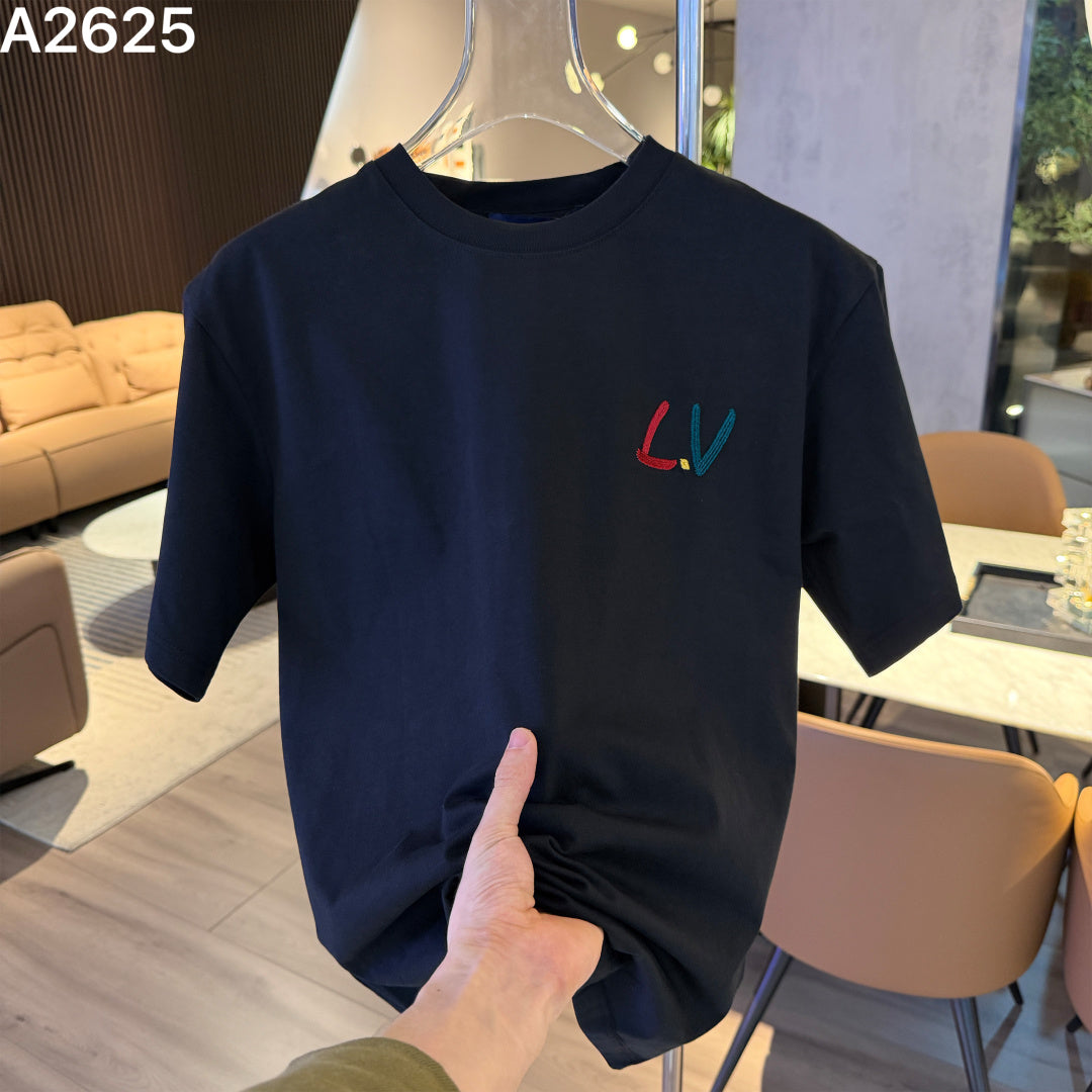 26 New Embroidered Letter Short Sleeve