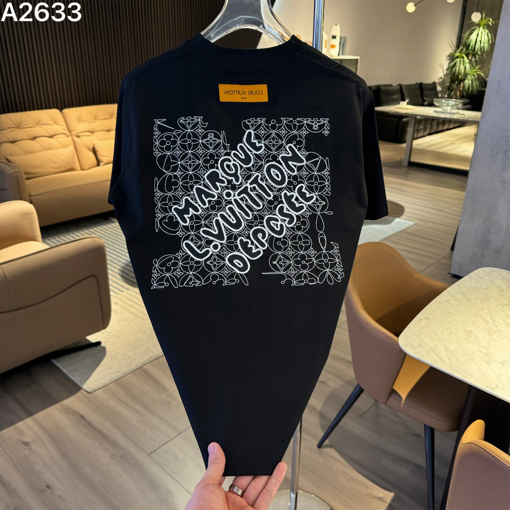 26 new embroidered letter short sleeves