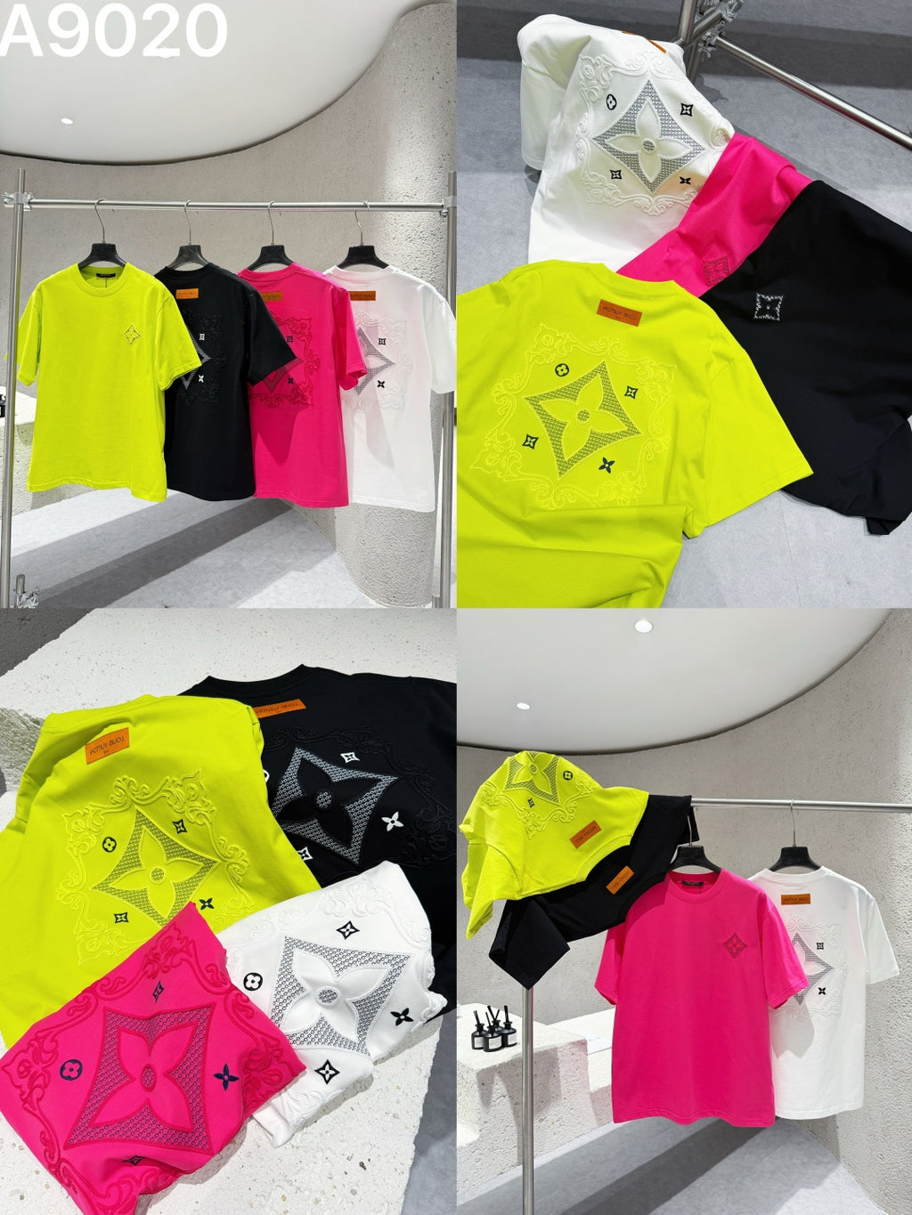 26 new embroidered letter short sleeves
