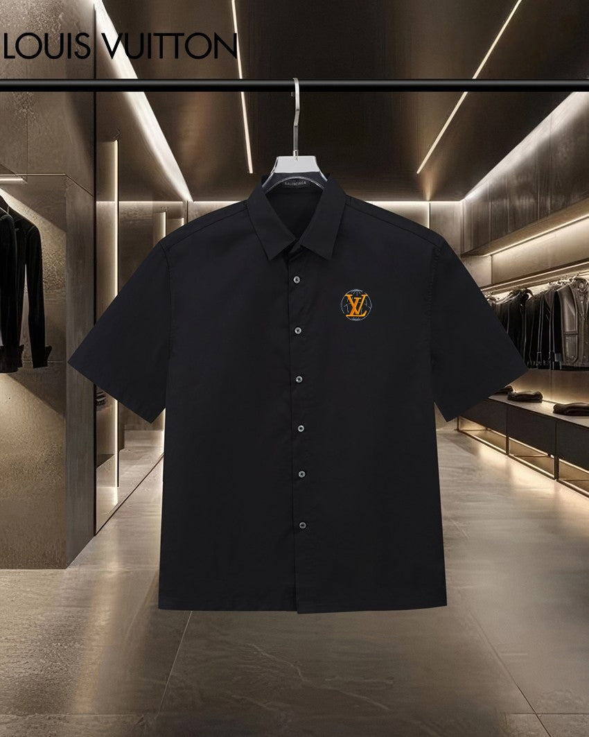 26ss Classic Chest Letter Logo Embroidered Short Sleeve Shirt