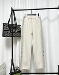 26 Embossed concave convex straight leg sweatpants,