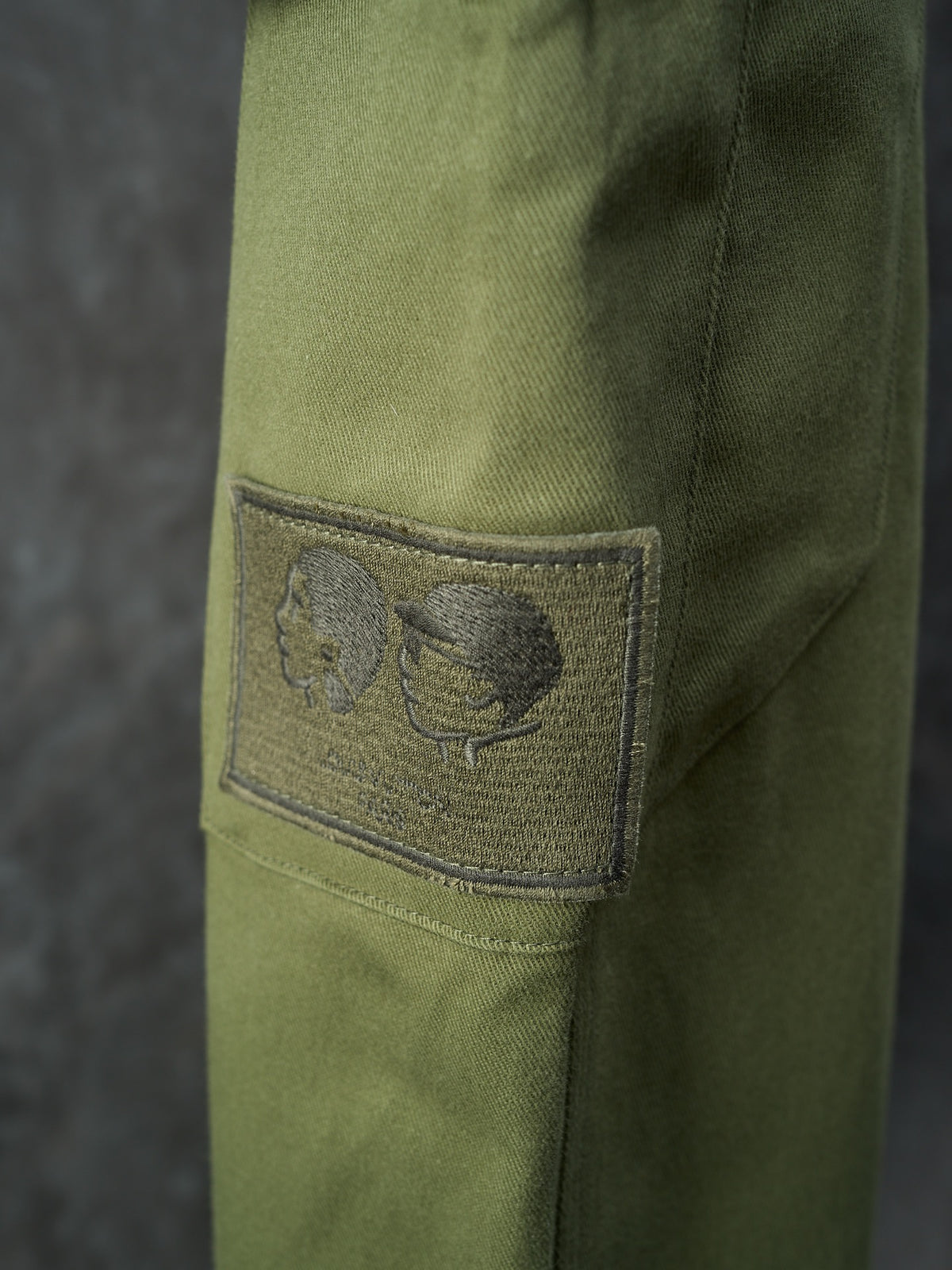 26 collaboration series 3D portrait pocket workwear pants
