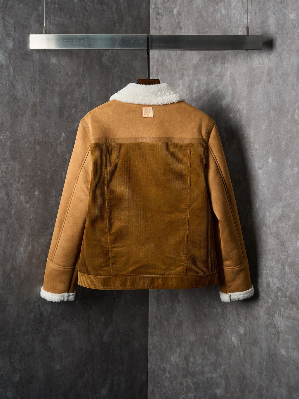 26 corduroy patchwork wool collar truck jacket jacket