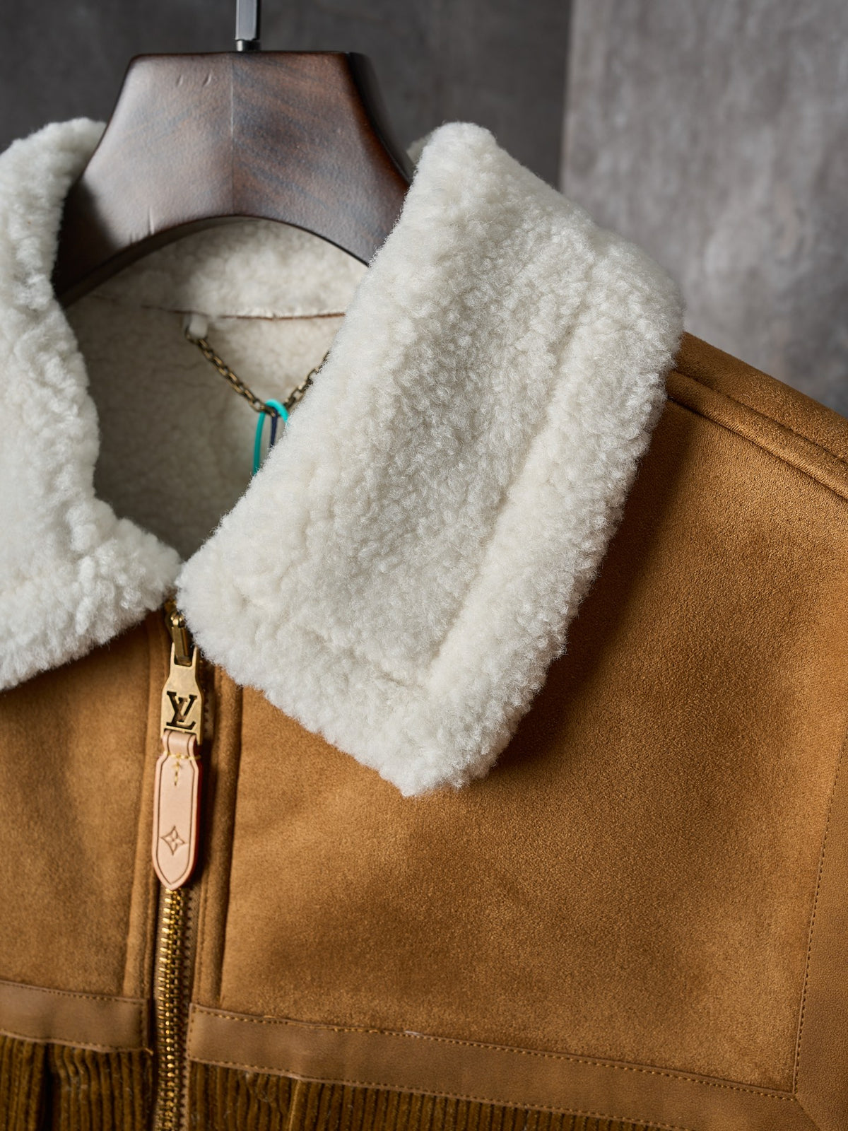 26 corduroy patchwork wool collar truck jacket jacket