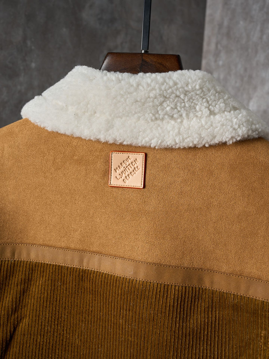 26 corduroy patchwork wool collar truck jacket jacket
