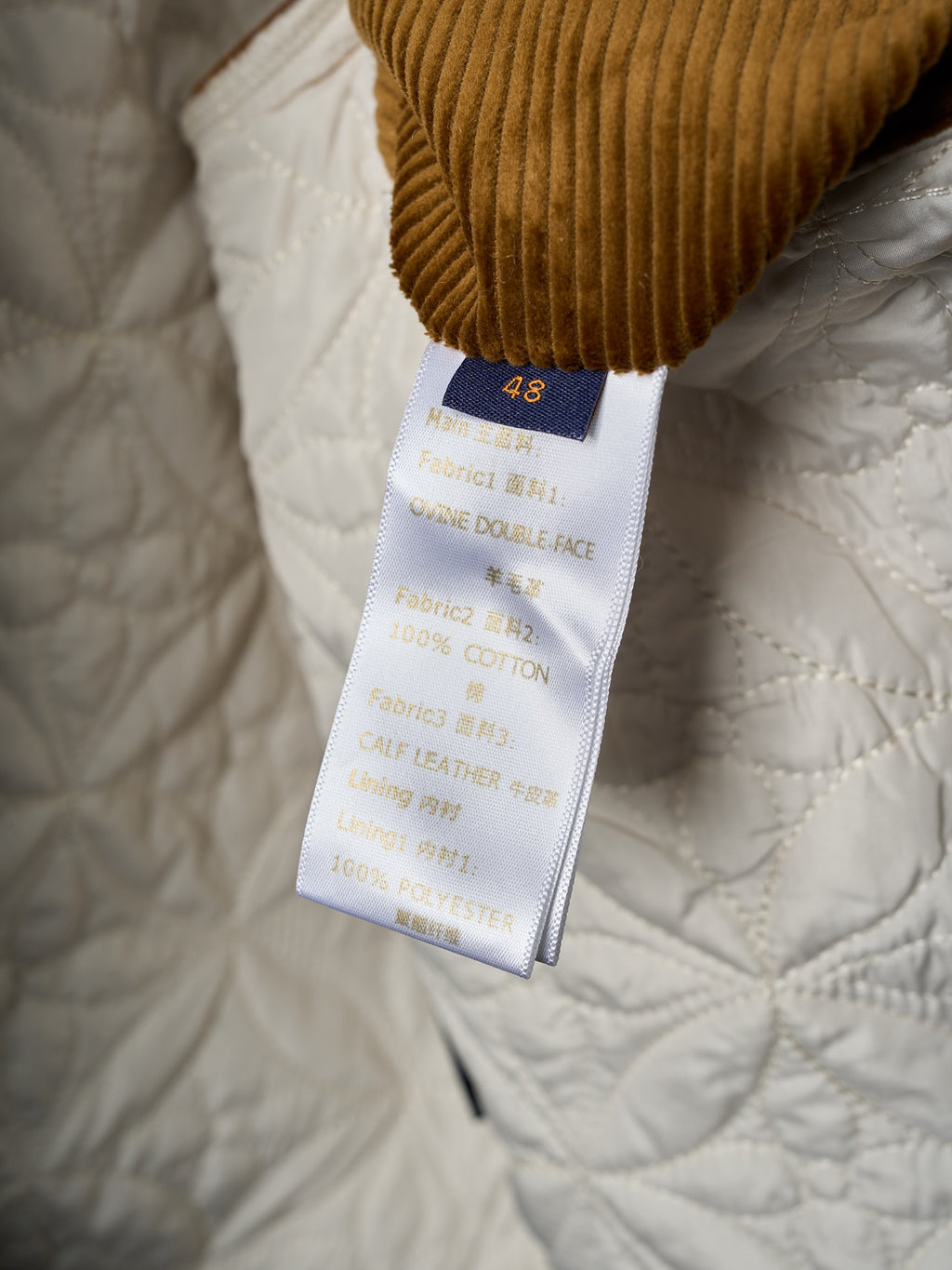 26 corduroy patchwork wool collar truck jacket jacket