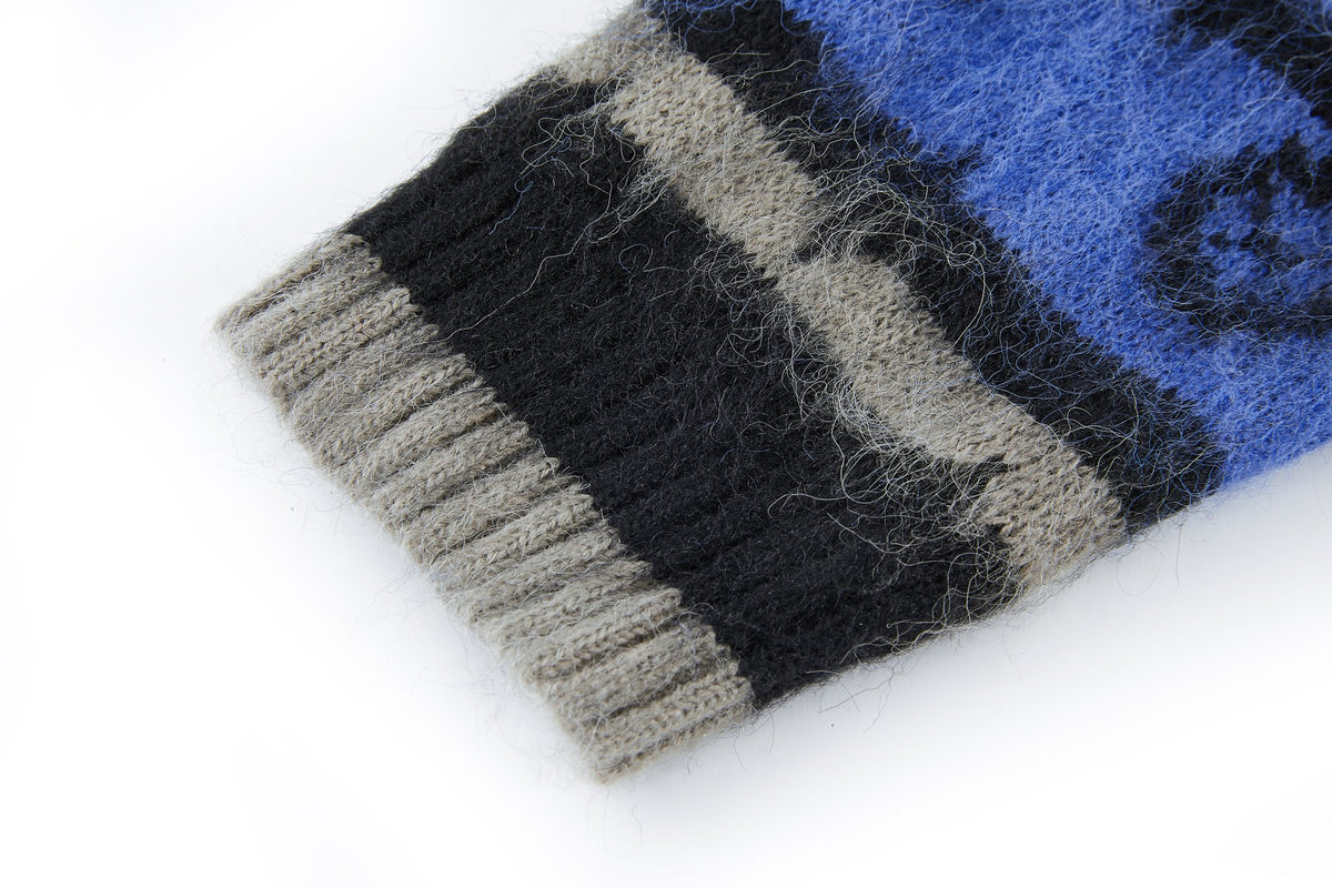 26 Mohair knitted jacquard cardigan