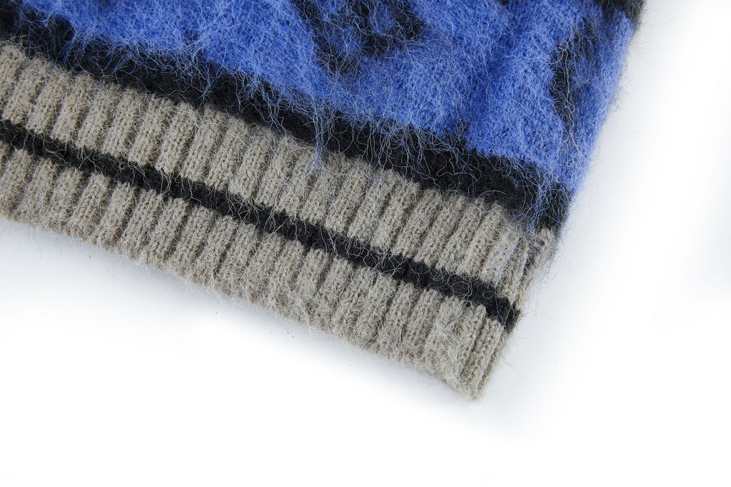 26 Mohair knitted jacquard cardigan