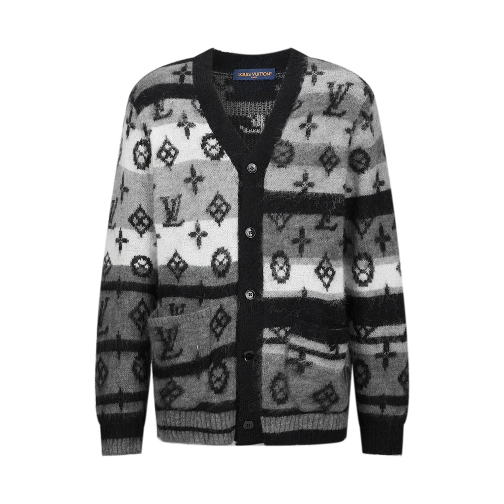 26 Mohair knitted jacquard cardigan