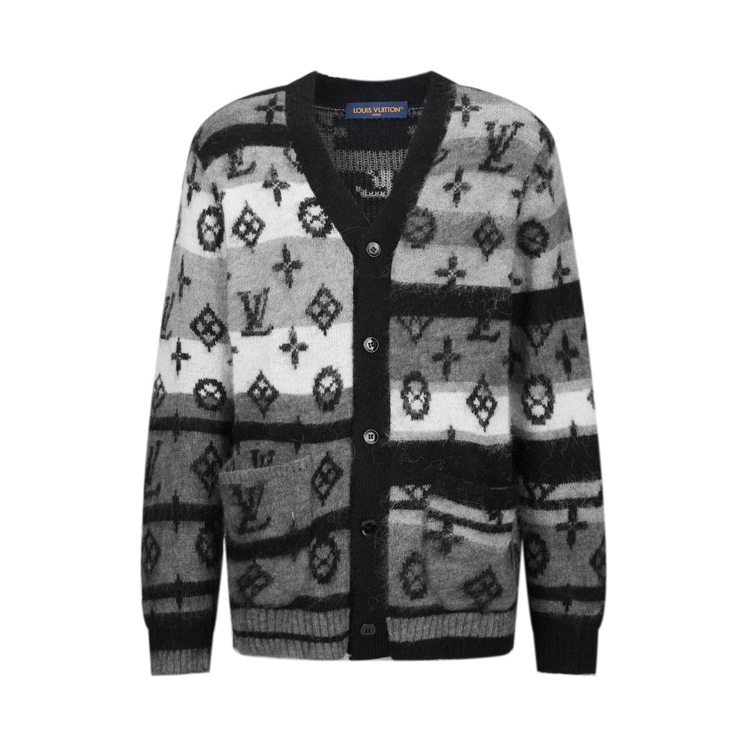 26 Mohair knitted jacquard cardigan