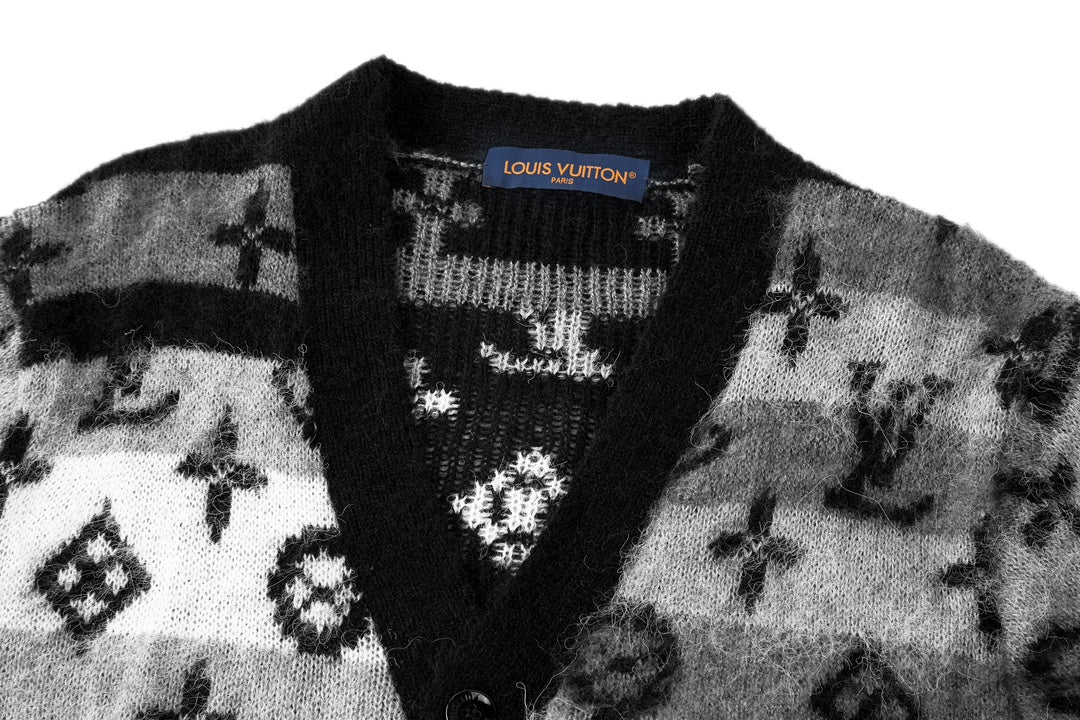 26 Mohair knitted jacquard cardigan