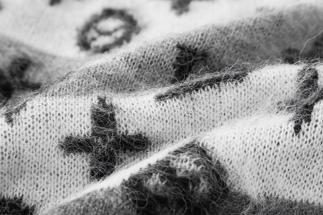 26 Mohair knitted jacquard cardigan