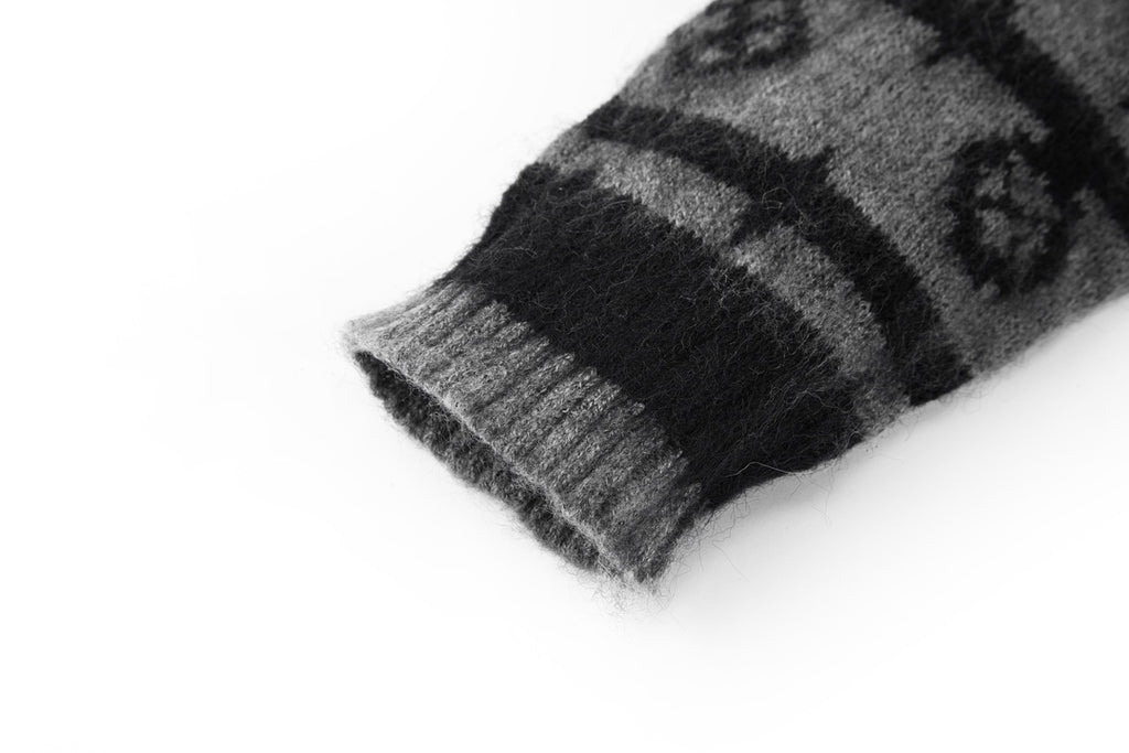 26 Mohair knitted jacquard cardigan