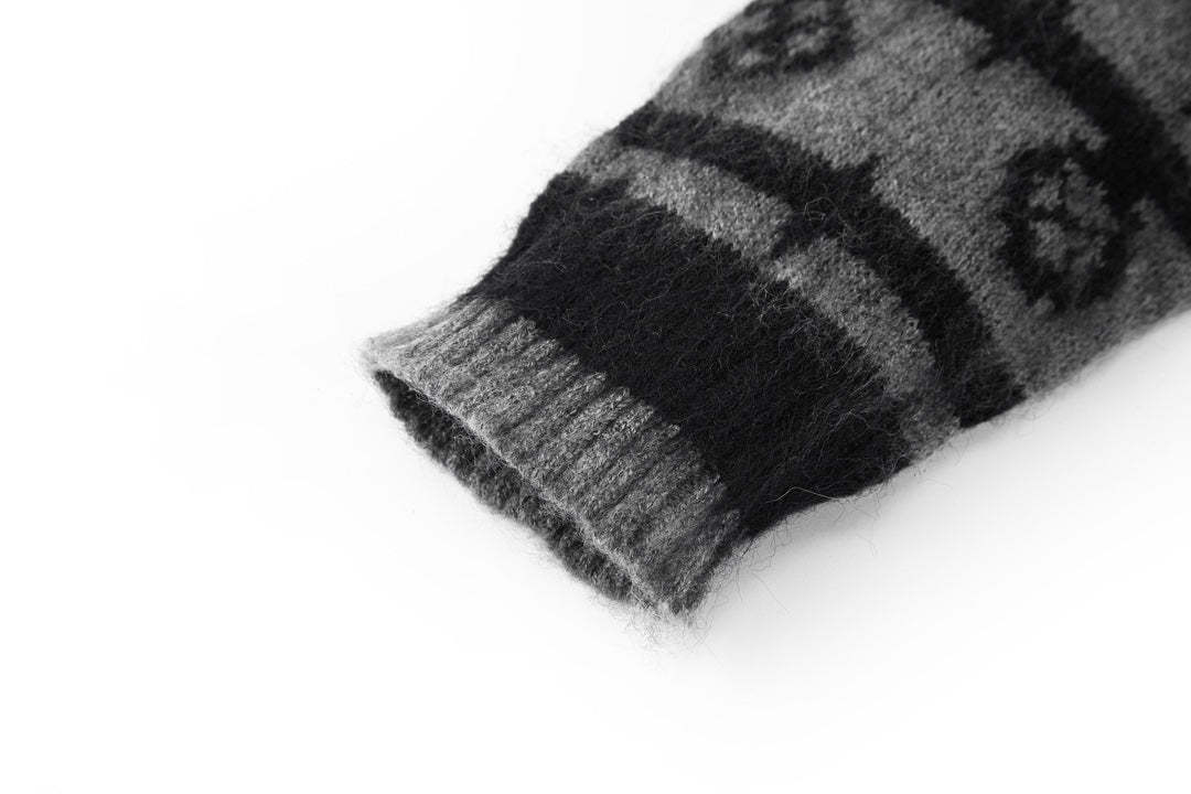 26 Mohair knitted jacquard cardigan