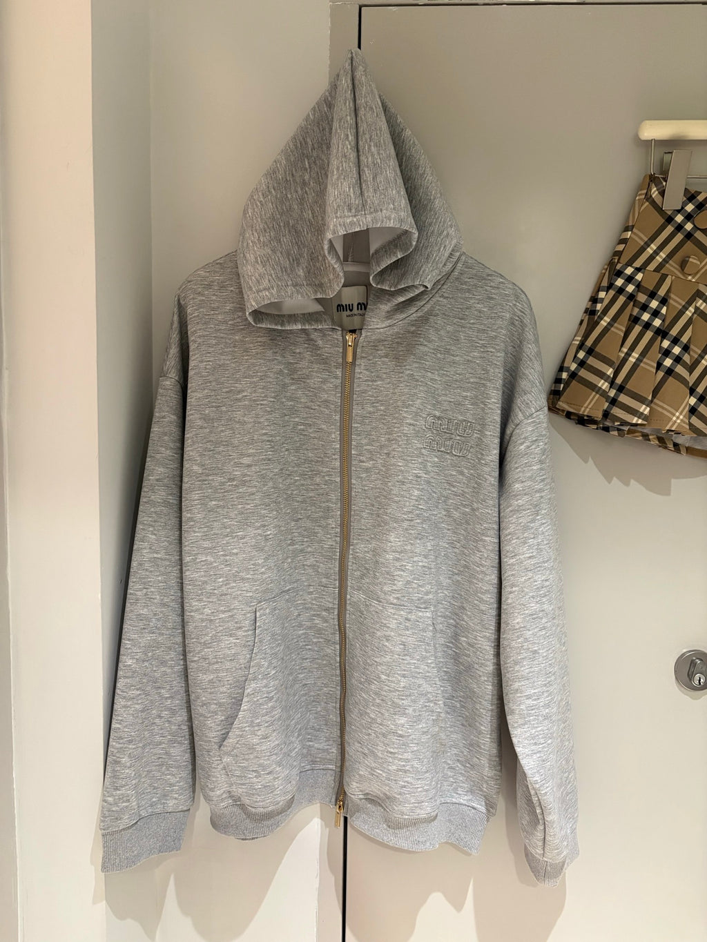 Hooded loose cardigan sweatshirt