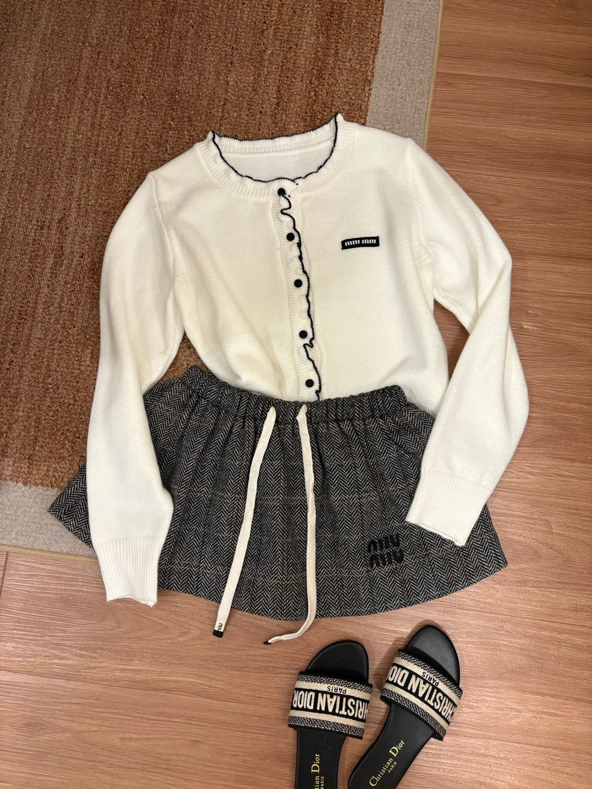 Sweet Wind Wood Ear Knitted Cardigan