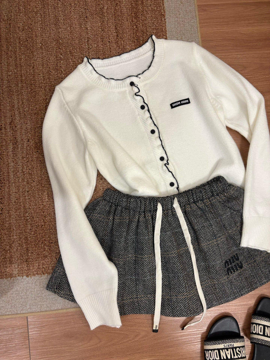 Sweet Wind Wood Ear Knitted Cardigan