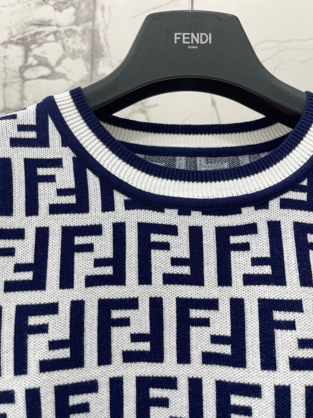 New retro classic vintage floral printed knit sweater